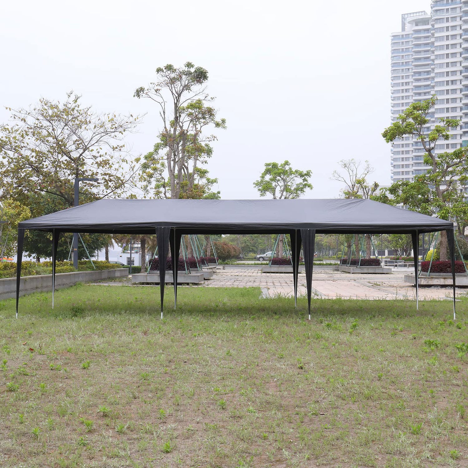 10' x 30' Party Tent,Wedding Tent with 8 Removable Sidewalls,Patio Canopy Tent, Outdoor Patio Gazebo with Spiral Tubes for Party,Wedding,BBQ, Waterproof (10' x 30'- 8 Removable Sidewalls, Black) CIPACHO