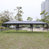 10' x 30' Party Tent,Wedding Tent with 8 Removable Sidewalls,Patio Canopy Tent, Outdoor Patio Gazebo with Spiral Tubes for Party,Wedding,BBQ, Waterproof (10' x 30'- 8 Removable Sidewalls, Black) CIPACHO