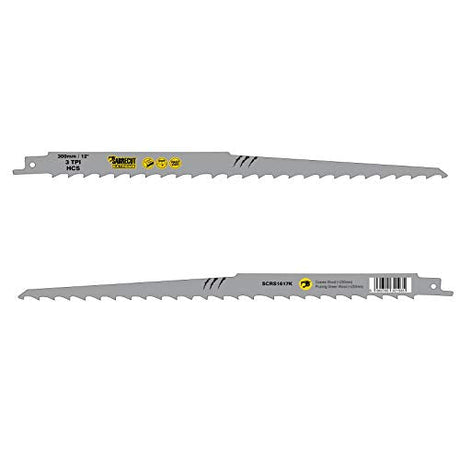 10 x SabreCut SCRS1617K_10 12" (300mm) 3 TPI S1617K Very Fast Wood Cutting Reciprocating Sabre Saw Blades Compatible with Bosch Dewalt Makita and SabreCut
