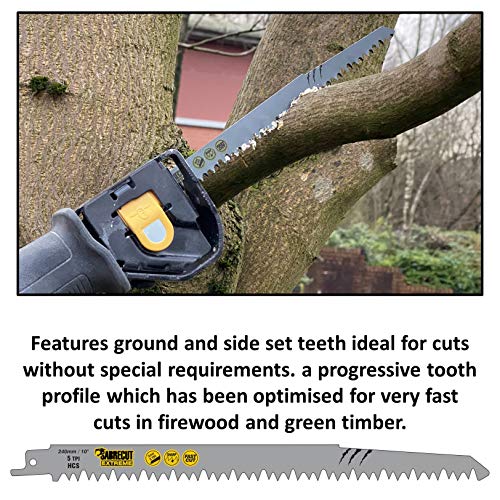 10 x SabreCut SCRSKW10A Mixed S644D S1531L S2345X Fast Wood Cutting Reciprocating Sabre Saw Blades Compatible with Bosch Dewalt Makita and many SabreCut
