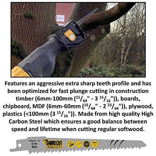 10 x SabreCut SCRSKW10A Mixed S644D S1531L S2345X Fast Wood Cutting Reciprocating Sabre Saw Blades Compatible with Bosch Dewalt Makita and many SabreCut