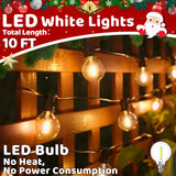 10FT LED Outdoor String Lights - Waterproof Patio Lights Shatterproof G40 Edison Globe Bulb, Connectable Hanging Outdoor String Lighting for Indoor Backyard Yard Gazebo Porch Party Decor - SOLROS SOLROS STUDIO