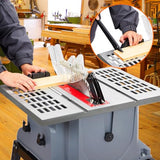 10in Table Saw, 1800W 5000RPM Portable Table Saw with Stand & Safety Switch, Push Stick, 90°Cross Cut & 0-45°Cutting, Multifunctional Table Saw for Towallmark