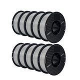 10KG PLA Filament PETG 3D Filament 1.75mm for 3D Printer Filament 10rolls/Set Mixed Colors and Materials FDM Printing(10 KG PETG Gray) wangkeying