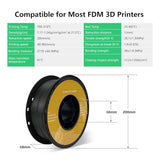 10KG PLA Filament PETG 3D Filament 1.75mm for 3D Printer Filament 10rolls/Set Mixed Colors and Materials FDM Printing(10 KG PETG Gray) wangkeying