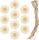 10Pcs Unfinished Wood Cutouts Sunflower Wooden Cutouts Sign Inspirational Wall Porch Art WoodArtSupply