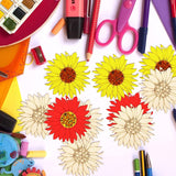 10Pcs Unfinished Wood Cutouts Sunflower Wooden Cutouts Sign Inspirational Wall Porch Art WoodArtSupply