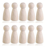 10pcs Blank Peg Dolls Body Unfinished People Wood Doll Figures Unfinished Wood Peg Doll Bodies Wooden Peg Dolls Blank Wooden Doll Doll Kids Dolls SUPVOX