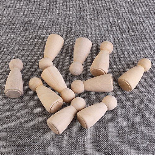 10pcs Blank Peg Dolls Body Unfinished People Wood Doll Figures Unfinished Wood Peg Doll Bodies Wooden Peg Dolls Blank Wooden Doll Doll Kids Dolls SUPVOX