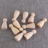 10pcs Blank Peg Dolls Body Unfinished People Wood Doll Figures Unfinished Wood Peg Doll Bodies Wooden Peg Dolls Blank Wooden Doll Doll Kids Dolls SUPVOX
