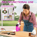 10pcs Electric Staple Gun, 2 in 1 Pink Cordless Stapler Nail Gun Set with 2500pcs Staples Nails, 4V Power Tacker for Upholstery, Wood, Carpentry, ThinkLearn