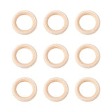 10pcs Macrame Wood Rings 40mm Natural Unfinished Wood Circles Donut Linking Rings for DIY Craft Pendant Connector Jewelry Making Home Decoration EEE ELECRELIVE