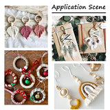 10pcs Macrame Wood Rings 40mm Natural Unfinished Wood Circles Donut Linking Rings for DIY Craft Pendant Connector Jewelry Making Home Decoration EEE ELECRELIVE