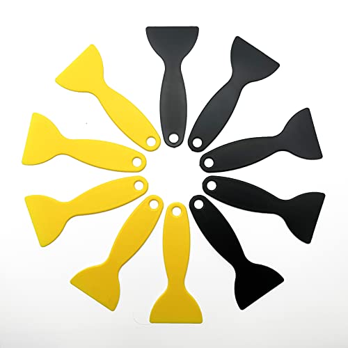 10pcs Plastic Spatula Paint Scrapers, Flexible Resin Scraper Putty Knife Air Bubble Remover Sticker Installation Tool for 3D Printing Resin Removal Lankki