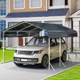10x15 Ft Carport, Heavy Duty Metal Car Port, All-Weather Protection, Easy Assembly for Cars, Trucks, Boats, Tractors, and Outdoor Storage fuzzy-bird