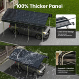 10x15 Ft Carport, Heavy Duty Metal Car Port, All-Weather Protection, Easy Assembly for Cars, Trucks, Boats, Tractors, and Outdoor Storage fuzzy-bird