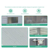 10x8 FT Wood Storage Shed, Outdoor Storage Shed with Lockable Door, Window and Vents, Waterproof Wooden Metal Tool Storage for Garden, Patio, Lawn, Backyard (Gray) AEMSOFK