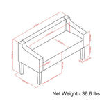 Parris Upholstered Bench - Platinum