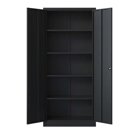 Heavy Metal Garage Storage Cabinet With Locking Doors, Steel, Adjustable Shelves HouseOfZazla