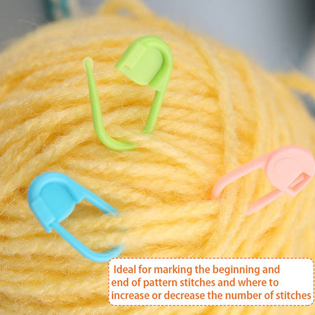 118 PCS Knitting Set, 6 Sizes Knitting Stitch Holders for Crochet Knitting Needle Aluminum Knit Stitch Holder Safety Pins with 100 Locking Stitch Markers JUPEAN