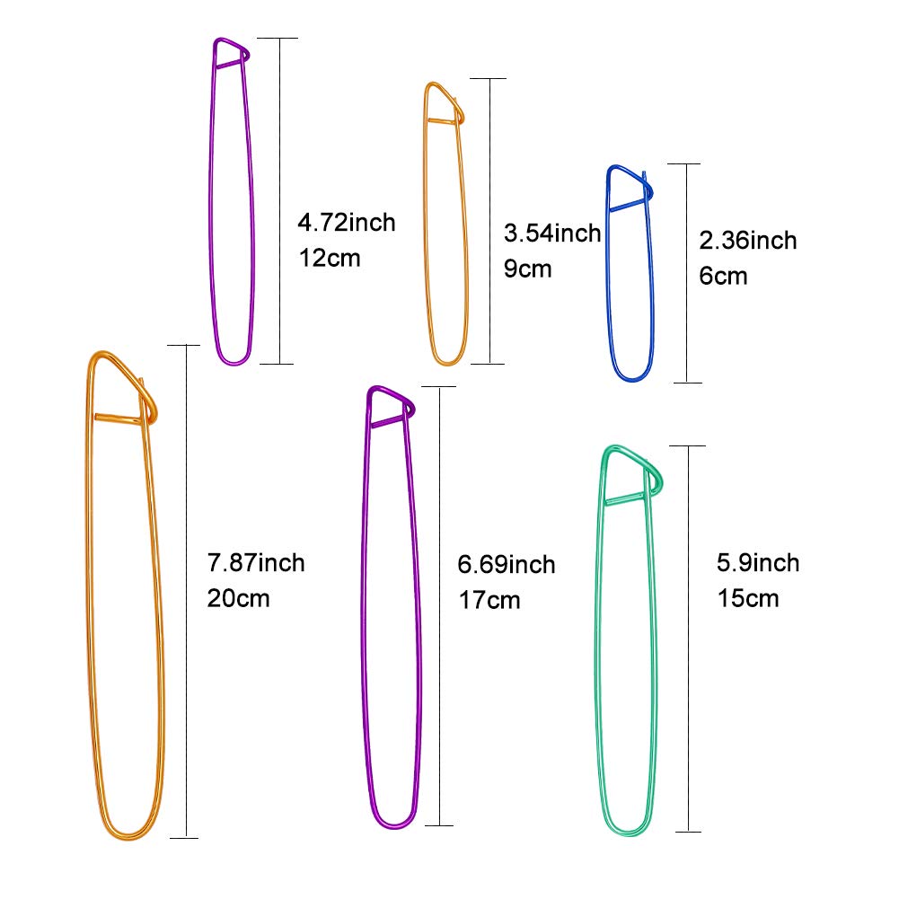 118 PCS Knitting Set, 6 Sizes Knitting Stitch Holders for Crochet Knitting Needle Aluminum Knit Stitch Holder Safety Pins with 100 Locking Stitch Markers JUPEAN
