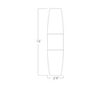 SKUTCHI DESIGNS INC. 16 Ft Boat Shaped Conference Table with Metal T-Bases | Harmony Series Modular Conference | Scratch-Resistant, Durable & Easy to Assemble | Natural Eucalyptus – 16’ SKUTCHI DESIGNS INC.