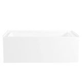 Kingston Brass VTAP603222L Aqua Eden 60-Inch Acrylic Alcove Tub with Left Hand Drain Hole, L 60" x W 32" x H 21-5/8"D, White Kingston Brass