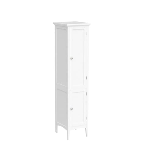 Tangkula 5-Tier Slim Bathroom Storage Cabinet in White - Elegant Freestanding Tower Design Tangkula