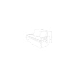 HomeStock Full Size Futon Frame with Mattress - Hardwood Sofa Bed Convertible 79" Oregon Trail Java/Without Storage Drawers HomeStock