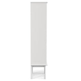 SIMPLIHOME Draper Solid Hardwood 64 inch x 22 inch Mid Century Modern Bookcase and Storage Unit in White for The Living Room, Study Room and Office SIMPLIHOME