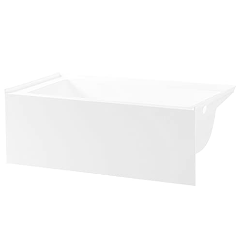 Aqua Eden VTAP603222R 60-Inch Acrylic 3-Wall Alcove Tub with Right Hand Drain Hole, White Kingston Brass