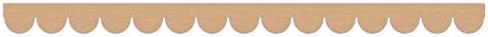 6Pack of 24 Inch Unfinished Wooden Scalloped Moulding Trim (6, 24 Inch) MaSiledy