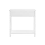 Coventry 32-Inch Wood Console Table with Drawer & Lower Shelf – Traditional to Contemporary Sofa Table with Open Side Accent Design for Entryway, Hallway or Living Room by Alaterre Furniture (White) Alaterre Furniture