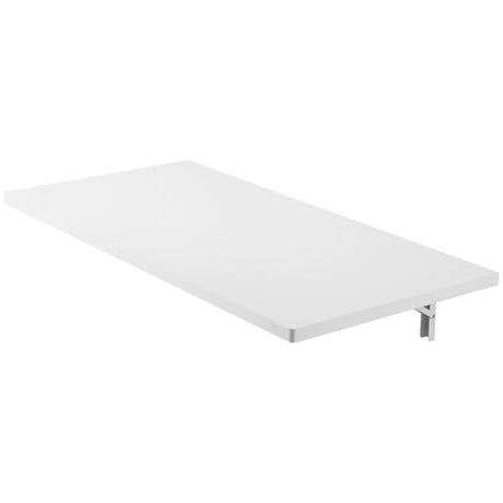 VEVOR Wall Mounted Folding Table, 39.4 x 19.7 inches Wall Mount Table, Floating Desk with Iron Bracket for Small Spaces, Home Office, Dining, Laundry Room, Kitchen, Bar, White VEVOR