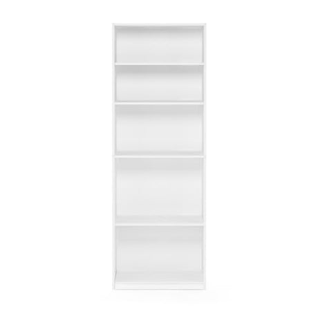 FURINNO JAYA Simply Home 5-Shelf Bookcase, 5-Tier, White Furinno