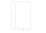 SKUTCHI DESIGNS INC. 6 Person Arc Rectangle Conference Table |Meeting Table with Brushed Silver Square Metal Base | Harmony Series Meeting Tables for Offices, Training Rooms, and Homes | White – 5 Ft SKUTCHI DESIGNS INC.