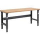 Global Industrial Adjustable Height Workbench C-Channel Leg, 72" W x 36" D, 1-1/2" Shop Top Safety Edge, Black Global Industrial