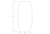 Harmony Series 6-Person Boat Shaped Conference Table with Brushed Silver Square Metal Base | Meeting Tables for Offices, Training Rooms, and Homes | Scratch-Resistant | Asian Night – 6’ SKUTCHI DESIGNS INC.
