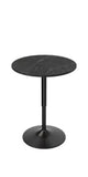 Athena Collection Round Bar Table,Adjustable Height Pub Table and 360°Swivel Bistro Table, High Top Table with MDF Desktop,Cocktail Table for Bar/Pub/Bistro(Black Rock) Athena Collection