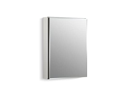 KOHLER K-CB-CLC2026FS Beveled Medicine Cabinet with Mirror Door & Adjustable Shelves, Rectangular Beveled Edge Frame, 20" x 26" KOHLER