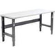 Global Industrial Adjustable Height Workbench C-Channel Leg, 72" W x 30" D, 1-5/8" Plastic Laminate Square Edge, Black Global Industrial