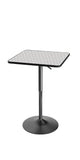 Athena Collection Square Bar Table, Adjustable Height High Top Bistro Table with MDF Desktop, 23.5'' Cocktail Table for Bar/Pub/Bistro (Silver Flash) Athena Collection