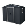 8Ft X 4Ft Outdoor Metal Storage Shed With Window And Metal Foundation For Backyard, Patio, Lawn HouseOfZazla