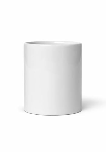 Smilatte 16 OZ Sublimation Porcelain Coffee Mugs, Classic Blank Ceramic Cup with Large Handle for Tea Latte Cappuccino, Set of 4, White Smilatte