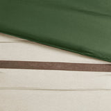 7 Pc Faux Suede Comforter Set Green Queen
