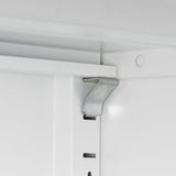 Majnesvon Metal Garage Storage Cabinet - 72" Locking Metal Storage Cabinet with 2 Doors and Adjustable Shelves & Locking Doors - Garage Cabinets for Tool Storage (White(New)) Majnesvon