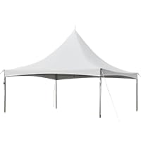 EROMMY 20x20ft Party Tent, Outdoor Wedding Tent, Heavy Duty Peaked Frame Canopy with Fire Retardant PVC Top, 80 Person Capacity Large Canopy Carport, Gazebo Shelter Tent for Event Commercials, White EROMMY