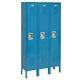 Single Tier Locker, 15x18x72, 3 Door Ready To Assemble, Blue Global Industrial