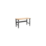 Global Industrial Adjustable Height Workbench C-Channel Leg, 2000 Lbs Capacity, 60" W x 36" D, 1-3/4" Maple Top Square Edge, Black Frame, Industrial Workbench Global Industrial
