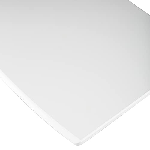 Seville Classics Airlift Mobile Height Adjustable Laptop Stand Computer Workstation for Sitting Classroom Home Office Medical Table w/Wheels, Flat Desk 24", White Seville Classics
